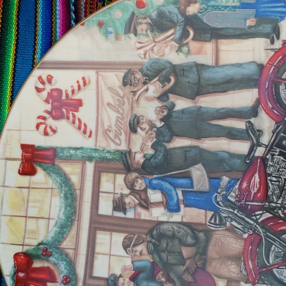 Vintage Harley-Davidson 1987 Christmas Decorative Ceramic Collectors Plate - Picture 4 of 14